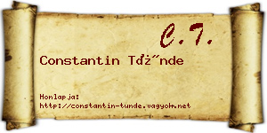 Constantin Tünde névjegykártya